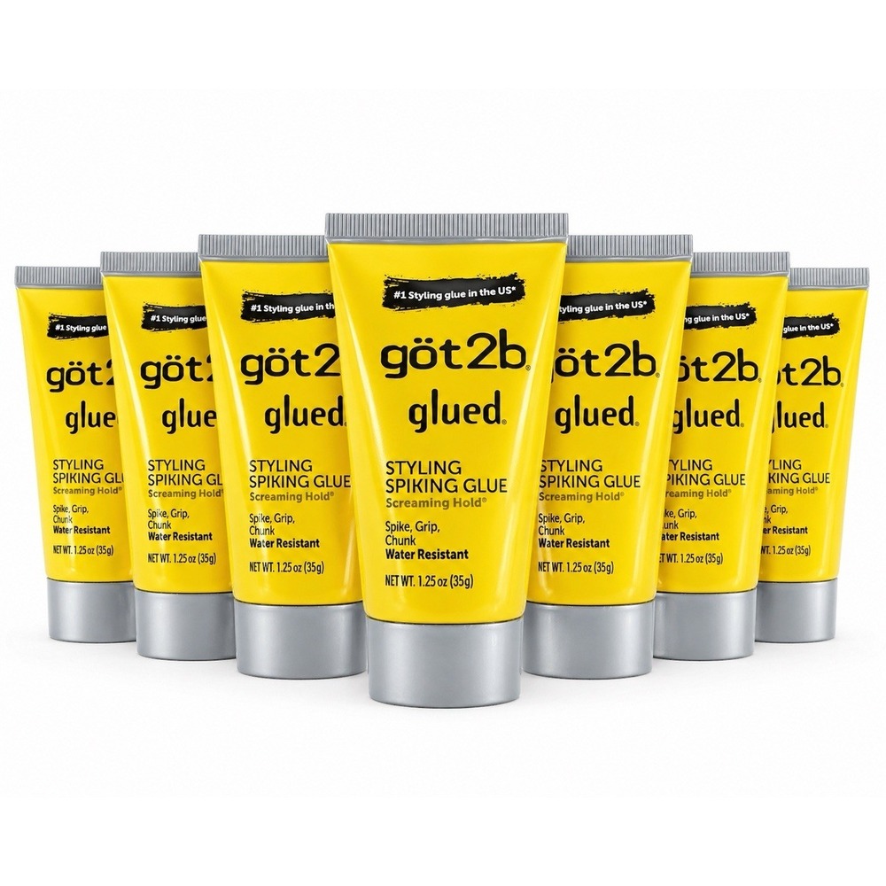 Got2b Glued Styling Glue Hold Spike Grip Chunk Water Resistant 1.25oz 7 Pack NEW